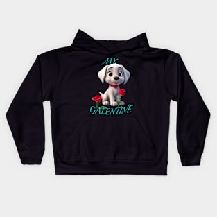 My galentine puppy love Kids Hoodie